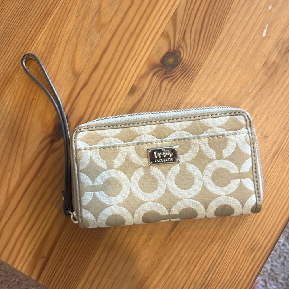 Gold Coach Wristlet